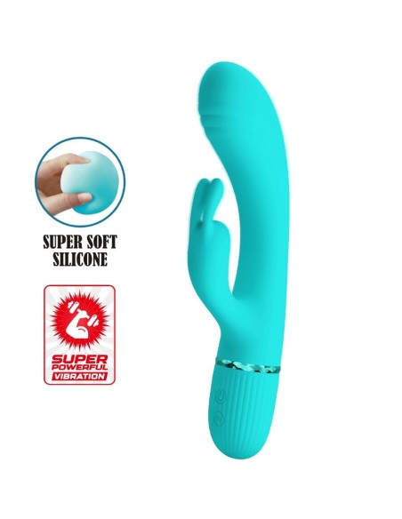 PRETTY LOVE SCOCCO VIBRADOR RABBIT TURQUESA