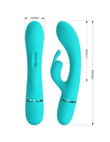 PRETTY LOVE SCOCCO VIBRADOR RABBIT TURQUESA
