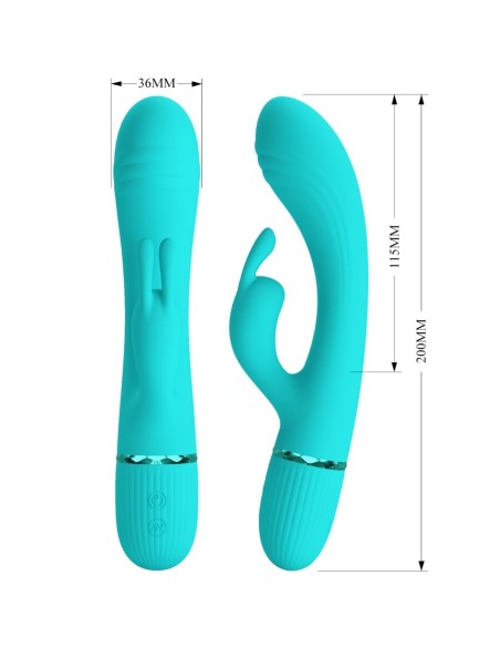 PRETTY LOVE SCOCCO VIBRADOR RABBIT TURQUESA