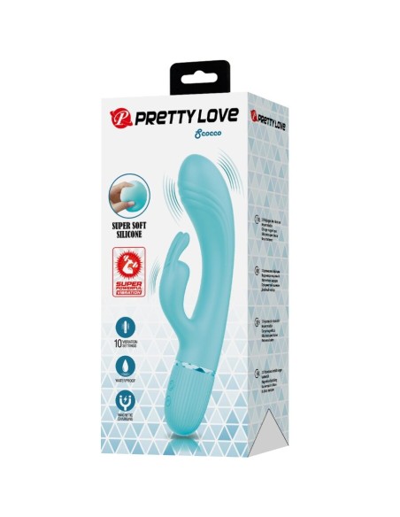 PRETTY LOVE SCOCCO VIBRADOR RABBIT TURQUESA