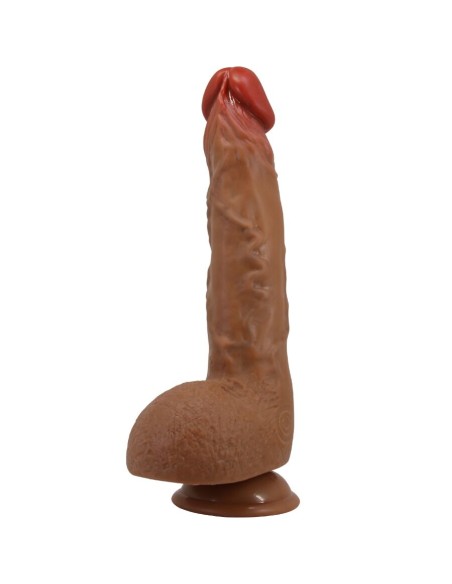 BAILE BEAUTIFUL WILKS VIBRADOR REALASTICO DE 5 CONFIGURACIONES 25 CM MULATO