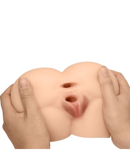 CRAZY BULL ROLONDA TRASERO VIBRADOR CON VAGINA Y ANO REALASTICO NATURAL