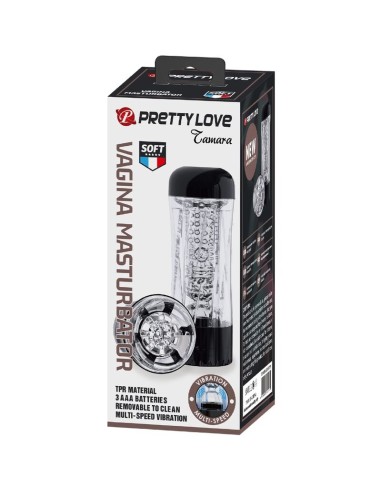 PRETTY LOVE TAMARA MASTURBADOR MASCULINO VIBRADOR MULTIVELOCIDAD NEGRO