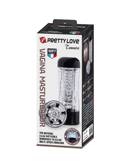 PRETTY LOVE TAMARA MASTURBADOR MASCULINO VIBRADOR MULTIVELOCIDAD NEGRO