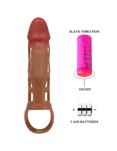 PRETTY LOVE PRESTON FUNDA PARA PENE CON VIBRACIAN DE 18 CM