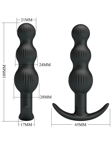 PRETTY LOVE SIDNEY VIBRADOR ANAL 10 VIBRACIONES NEGRO
