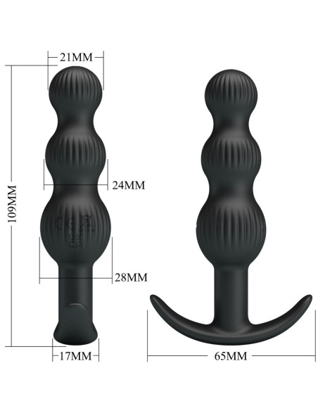 PRETTY LOVE SIDNEY VIBRADOR ANAL 10 VIBRACIONES NEGRO