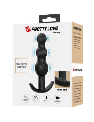 PRETTY LOVE SIDNEY VIBRADOR ANAL 10 VIBRACIONES NEGRO