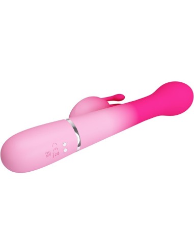 PRETTY LOVE DEJON VIBRADOR RABBIT 3 EN 1 MULTIFUNCIAN ROSA