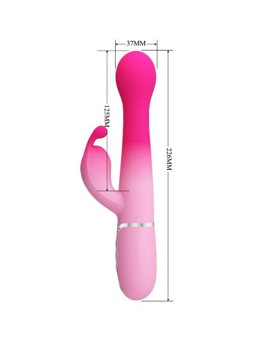 PRETTY LOVE DEJON VIBRADOR RABBIT 3 EN 1 MULTIFUNCIAN ROSA