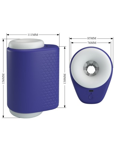 PRETTY LOVE DJ LADY MASTURBADOR MASCULINO CON VIBRACIAN 5 CONFIGURACIONES MORADO