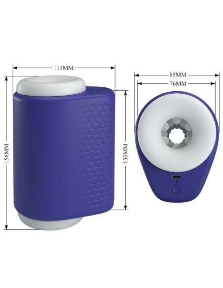 PRETTY LOVE DJ LADY MASTURBADOR MASCULINO CON VIBRACIAN 5 CONFIGURACIONES MORADO