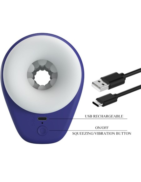 PRETTY LOVE DJ LADY MASTURBADOR MASCULINO CON VIBRACIAN 5 CONFIGURACIONES MORADO