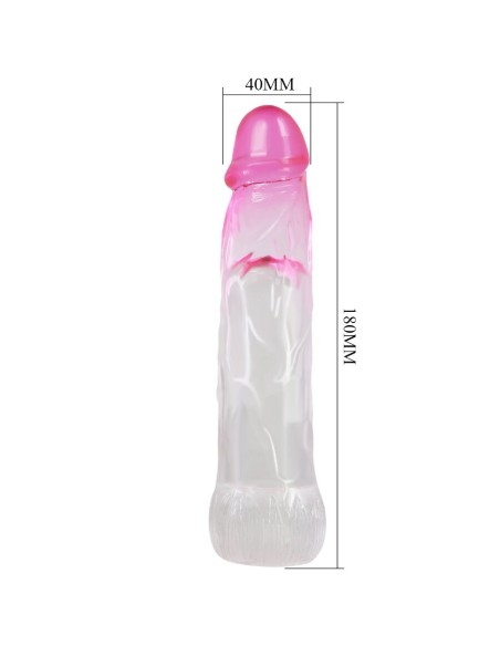 PRETTY LOVE NERON FUNDA REALASTICA ALARGADORA DE 6 CM PARA PENE ROSA