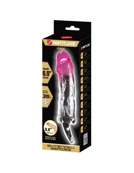 PRETTY LOVE ODES FUNDA REALASTICA ALARGADORA DE 2 CM PARA PENE ROSA