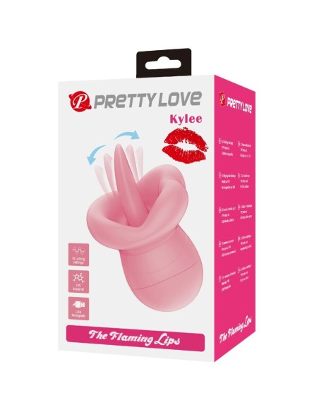 PRETTY LOVE KYLEE LENGUA ESTIMULADORA CLATORIS 10 VIBRACIONES ROSA NUDE
