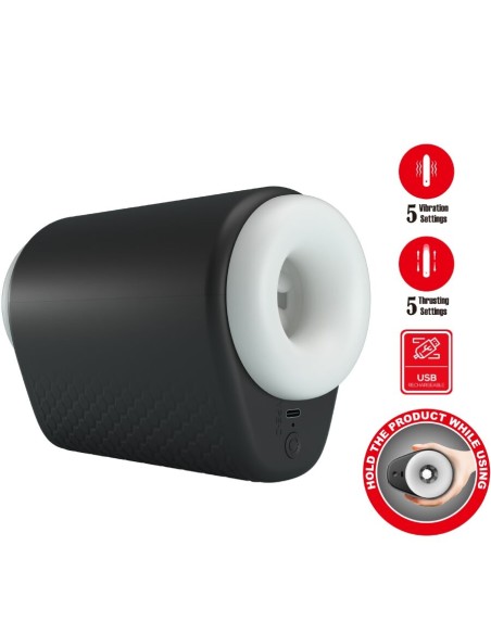 PRETTY LOVE DJ GIRL MASTURBADOR MASCULINO CON VIBRACIAN 5 CONFIGURACIONES NEGRO