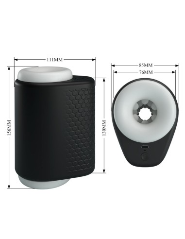 PRETTY LOVE DJ GIRL MASTURBADOR MASCULINO CON VIBRACIAN 5 CONFIGURACIONES NEGRO