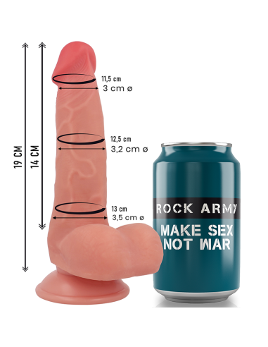 ROCKARMY FOX DILDO REALISTA DDUAL DENSITY LIQUID SILICONE 19 CM O 32 CM