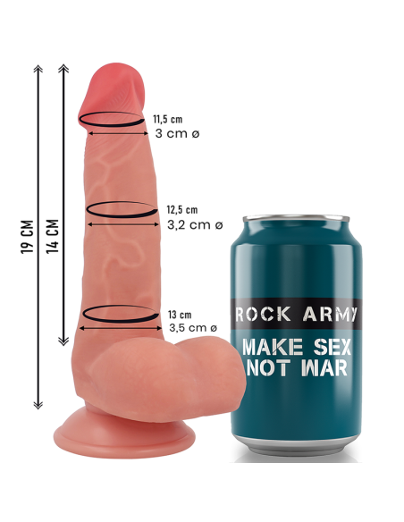 ROCKARMY FOX DILDO REALISTA DDUAL DENSITY LIQUID SILICONE 19 CM O 32 CM