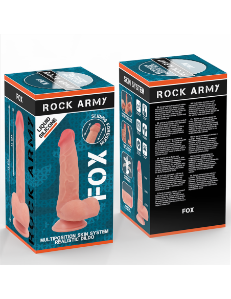 ROCKARMY FOX DILDO REALISTA DDUAL DENSITY LIQUID SILICONE 19 CM O 32 CM