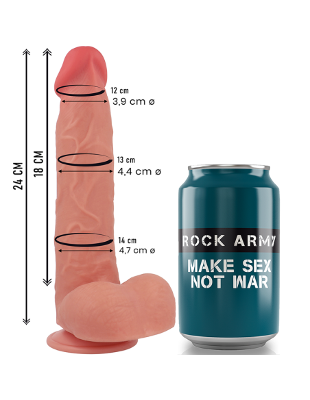 ROCKARMY RAPTOR DILDO REALISTA DUAL DENSITY LIQUID SILICONE 24 CM O 44 CM