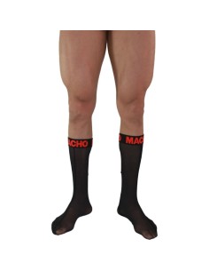 MACHO CALCETINES FINOS NEGRO ROJO TALLA ANICA