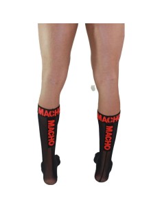 MACHO CALCETINES FINOS NEGRO ROJO TALLA ANICA 2