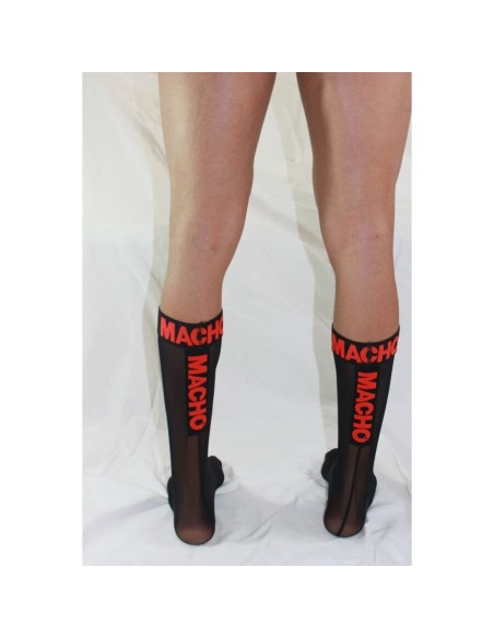 MACHO CALCETINES FINOS NEGRO ROJO TALLA ANICA MACHO CALCETINES FINOS NEGRO ROJO TALLA ANICA