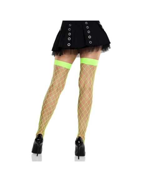 LEG AVENUE MEDIAS ALTAS DE RED ANCHA VERDE NEAN