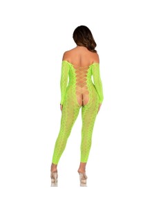 LEG AVENUE BODYSTOCKING SIN ENTREPIERNA DE ENCAJE DE SERPIENTE EXATICA VERDE NEAN 2