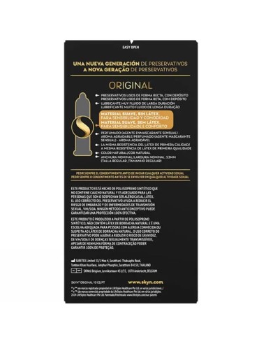 SKYN PRESERVATIVO ORIGINAL SENSACIAN NATURAL 10 UNIDADES