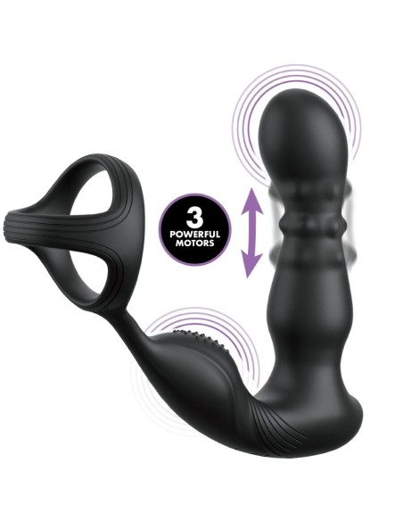 ANAL FANTASY ELITE COLLECTION ANILLO Y MASAJEADOR ANAL VIBRADOR CON CONTROL REMOTO