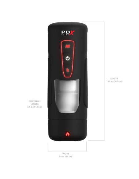 PDX ELITE MILK ME HOTTER MASTURBADOR AUTOMATICO CON THRUSTING Y VIBRACIAN EFECTO CALOR