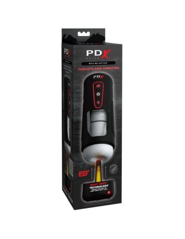 PDX ELITE MILK ME HOTTER MASTURBADOR AUTOMATICO CON THRUSTING Y VIBRACIAN EFECTO CALOR