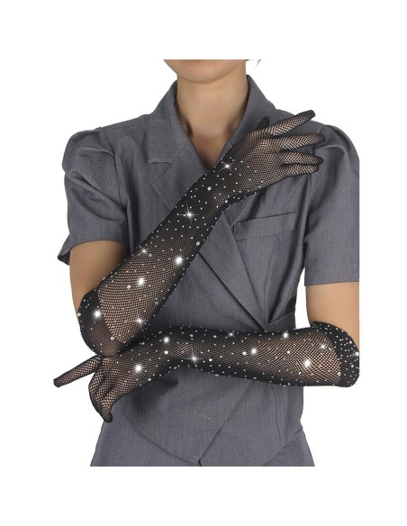 SUBBLIME 957469 GUANTES TRANSPARENTES CON BRILLO NEGRO S M