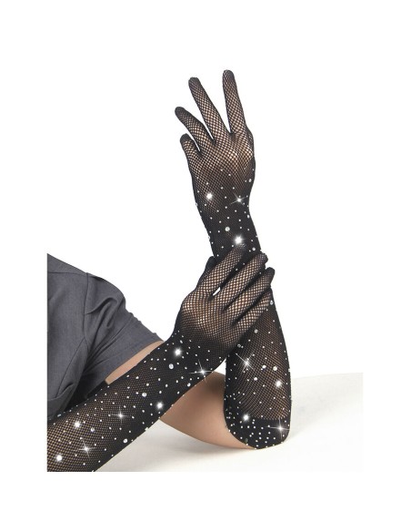 SUBBLIME 957469 GUANTES TRANSPARENTES CON BRILLO NEGRO S M