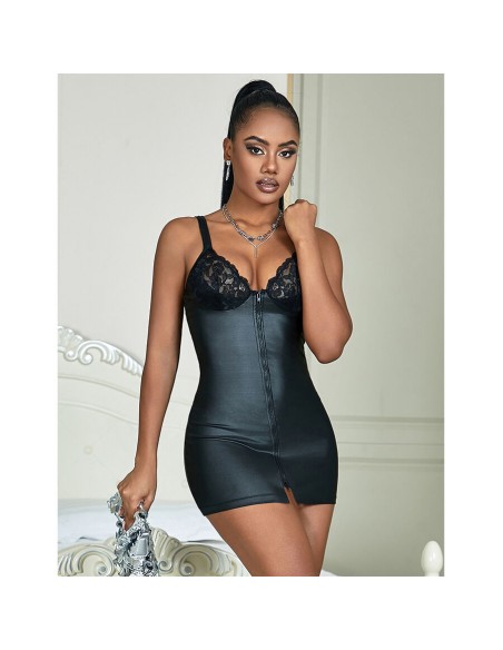 SUBBLIME 957568 VESTIDO DE CUERO CON CREMALLERA NEGRO S M