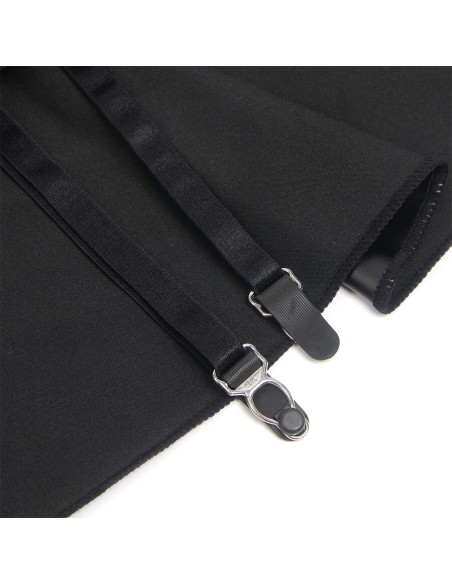 SUBBLIME 957704 VESTIDO DE CUERO CON CREMALLERA Y ENCAJE NEGRO S M SUBBLIME 957704 VESTIDO DE CUERO CON CREMALLERA Y ENCAJE NEGRO S M