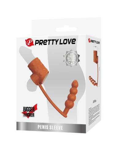 PRETTY LOVE FUNDA PARA PENE CON PLUG ANAL NATURAL