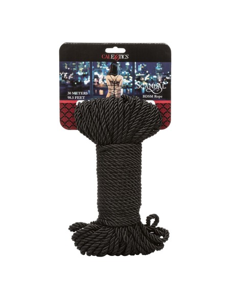 CALEXOTICS SCANDAL CUERDA BDSM NEGRA 30 M