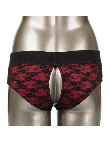 CALEXOTICS SCANDAL SET DE BRAGUITAS SIN ENTREPIERNAS CON DIDLO TALLA S M