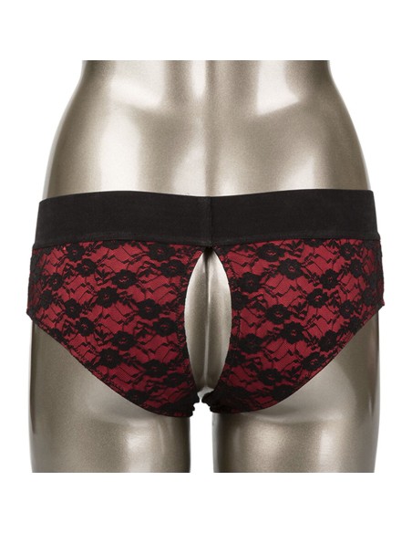 CALEXOTICS SCANDAL SET DE BRAGUITAS SIN ENTREPIERNAS CON DIDLO TALLA S M