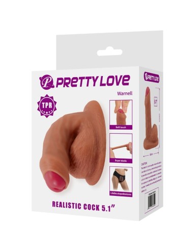 PRETTY LOVE WARNELL DILDO ULTRA REALASTICO Y ELASTICO 95 CM MULATO