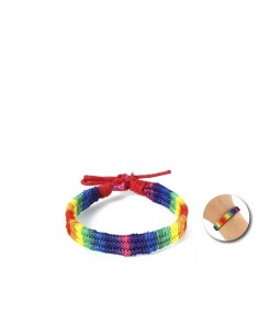 PRIDE PULSERA TRENZADA BANDERA ARCOARIS