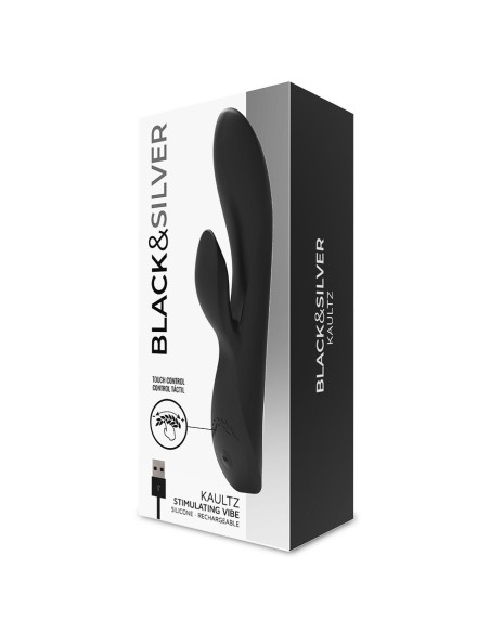 BLACK SILVER KAULTZ VIBRADOR CONTROL TOUCH