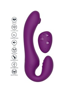XOCOON STRAPLESS STRAP ON VIBRADOR 2 EN 1 CON CONTROL REMOTO MORADO 2