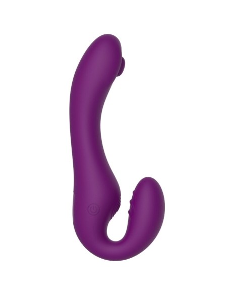 XOCOON STRAPLESS STRAP ON VIBRADOR 2 EN 1 CON CONTROL REMOTO MORADO