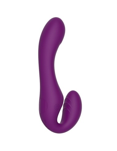 XOCOON STRAPLESS STRAP ON VIBRADOR 2 EN 1 CON CONTROL REMOTO MORADO