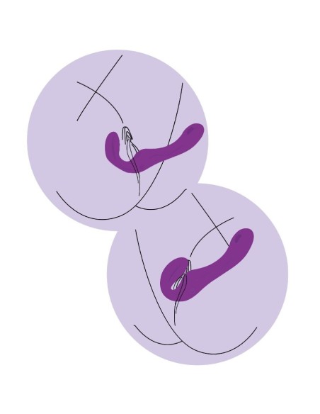 XOCOON STRAPLESS STRAP ON VIBRADOR 2 EN 1 CON CONTROL REMOTO MORADO